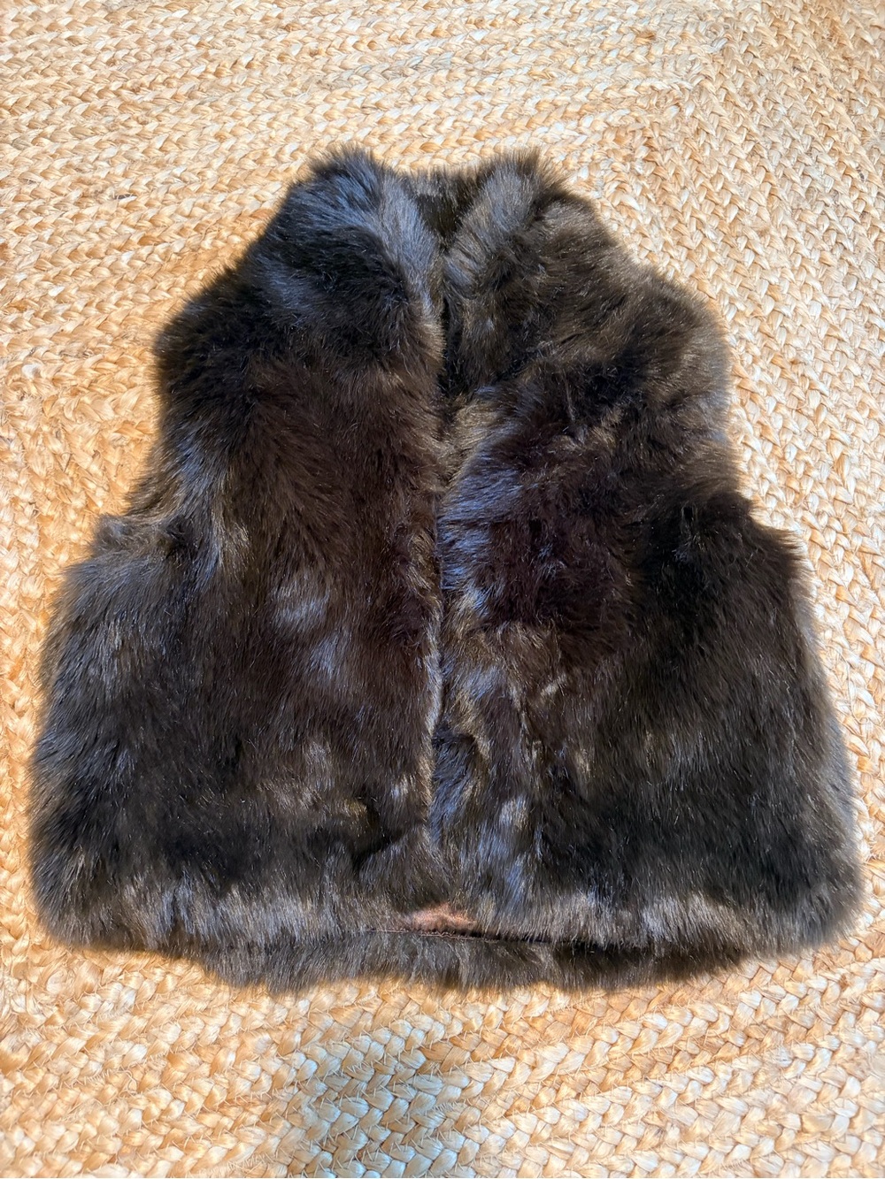 Ralph Lauren Dark Brown Faux Fur Vest for Kids
